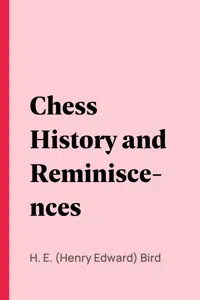 Chess History and Reminiscences_cover