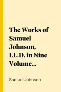 The Works of Samuel Johnson, LL.D. in Nine Volumes, Volume 03_cover