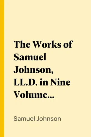 The Works of Samuel Johnson, LL.D. in Nine Volumes, Volume 03