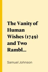 The Vanity of Human Wishes and Two Rambler papers_cover