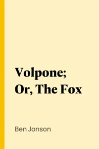 Volpone; Or, The Fox_cover