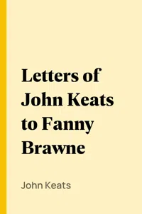 Letters of John Keats to Fanny Brawne_cover