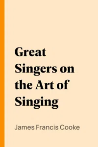 Great Singers on the Art of Singing_cover