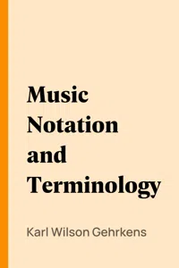 Music Notation and Terminology_cover