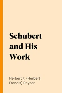 Schubert and His Work_cover