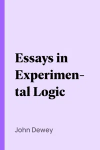Essays in Experimental Logic_cover
