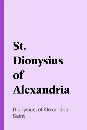 St. Dionysius of Alexandria