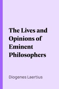 The Lives and Opinions of Eminent Philosophers_cover