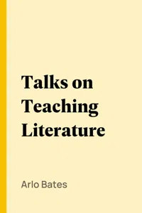 Talks on Teaching Literature_cover