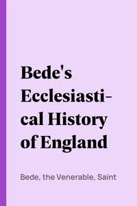 Bede's Ecclesiastical History of England_cover