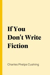 If You Don't Write Fiction_cover