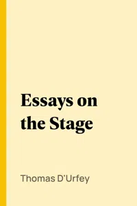 Essays on the Stage_cover