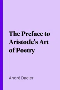 The Preface to Aristotle's Art of Poetry_cover