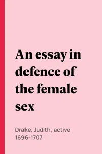 An essay in defence of the female sex_cover