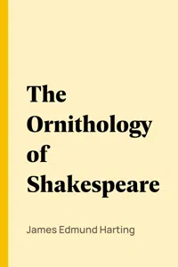 The Ornithology of Shakespeare_cover