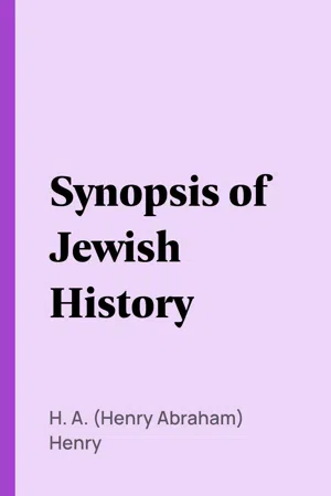 Synopsis of Jewish History