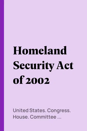 Homeland Security Act of 2002