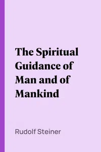 The Spiritual Guidance of Man and of Mankind_cover