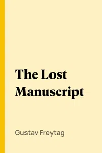 The Lost Manuscript_cover