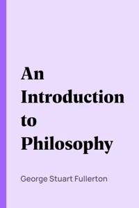 An Introduction to Philosophy_cover