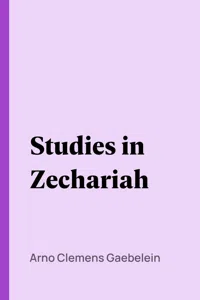 Studies in Zechariah_cover