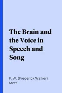 The Brain and the Voice in Speech and Song_cover