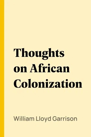 Thoughts on African Colonization