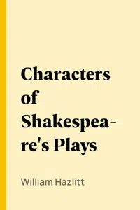 Characters of Shakespeare's Plays_cover