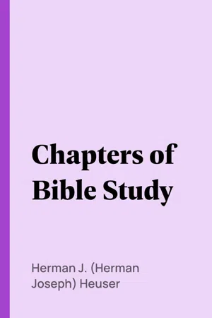 Chapters of Bible Study