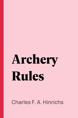 Archery Rules