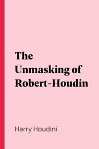 The Unmasking of Robert-Houdin_cover