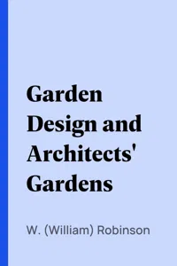 Garden Design and Architects' Gardens_cover