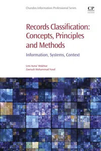 Records Classification: Concepts, Principles and Methods_cover