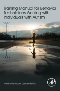 Training Manual for Behavior Technicians Working with Individuals with Autism_cover