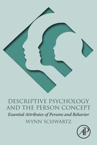 Descriptive Psychology and the Person Concept_cover