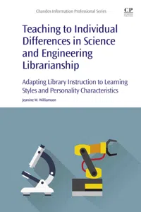 Teaching to Individual Differences in Science and Engineering Librarianship_cover