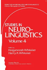 Studies in Neurolinguistics_cover