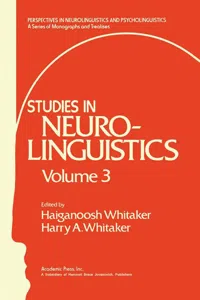 Studies in Neurolinguistics_cover