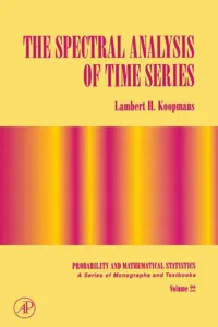 The Spectral Analysis of Time Series_cover