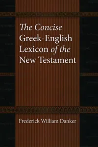 The Concise Greek-English Lexicon of the New Testament_cover
