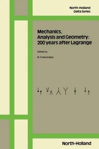 Mechanics, Analysis and Geometry: 200 Years after Lagrange_cover