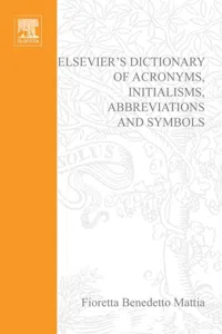 Elsevier's Dictionary of Acronyms, Initialisms, Abbreviations and Symbols_cover