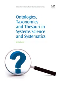 Ontologies, Taxonomies and Thesauri in Systems Science and Systematics_cover