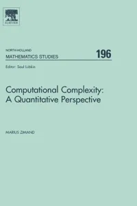 Computational Complexity: A Quantitative Perspective_cover