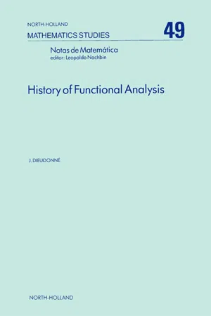 History of Functional Analysis