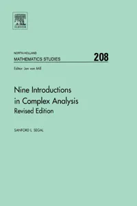 Nine Introductions in Complex Analysis - Revised Edition_cover