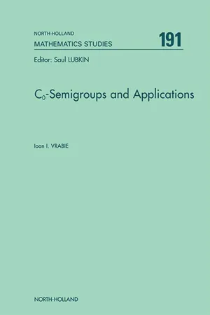 C o -Semigroups and Applications