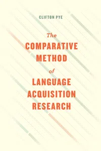 The Comparative Method of Language Acquisition Research_cover