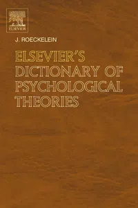 Elsevier's Dictionary of Psychological Theories_cover