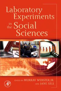 Laboratory Experiments in the Social Sciences_cover